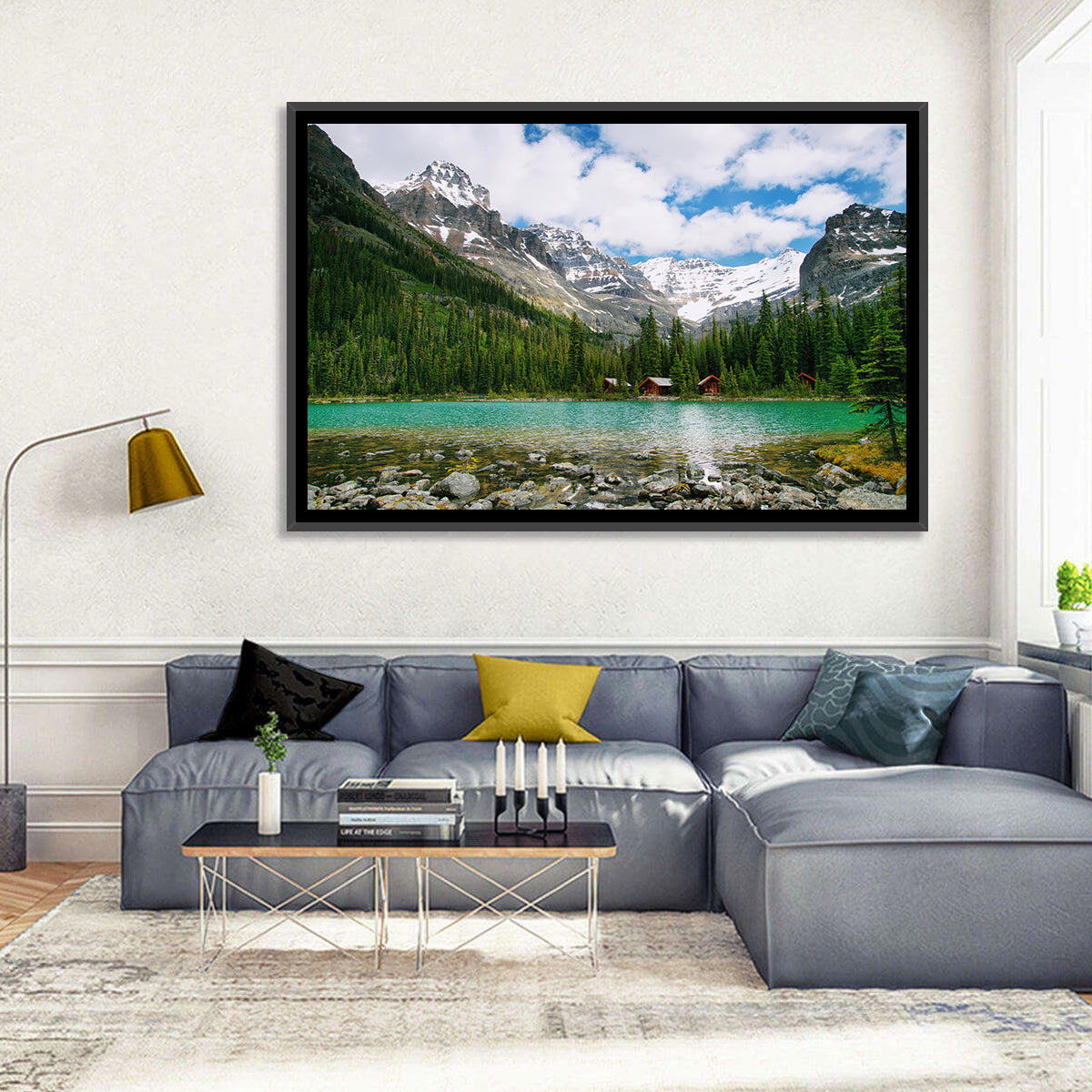 Lake O'hara Wall Art in a room, landscape