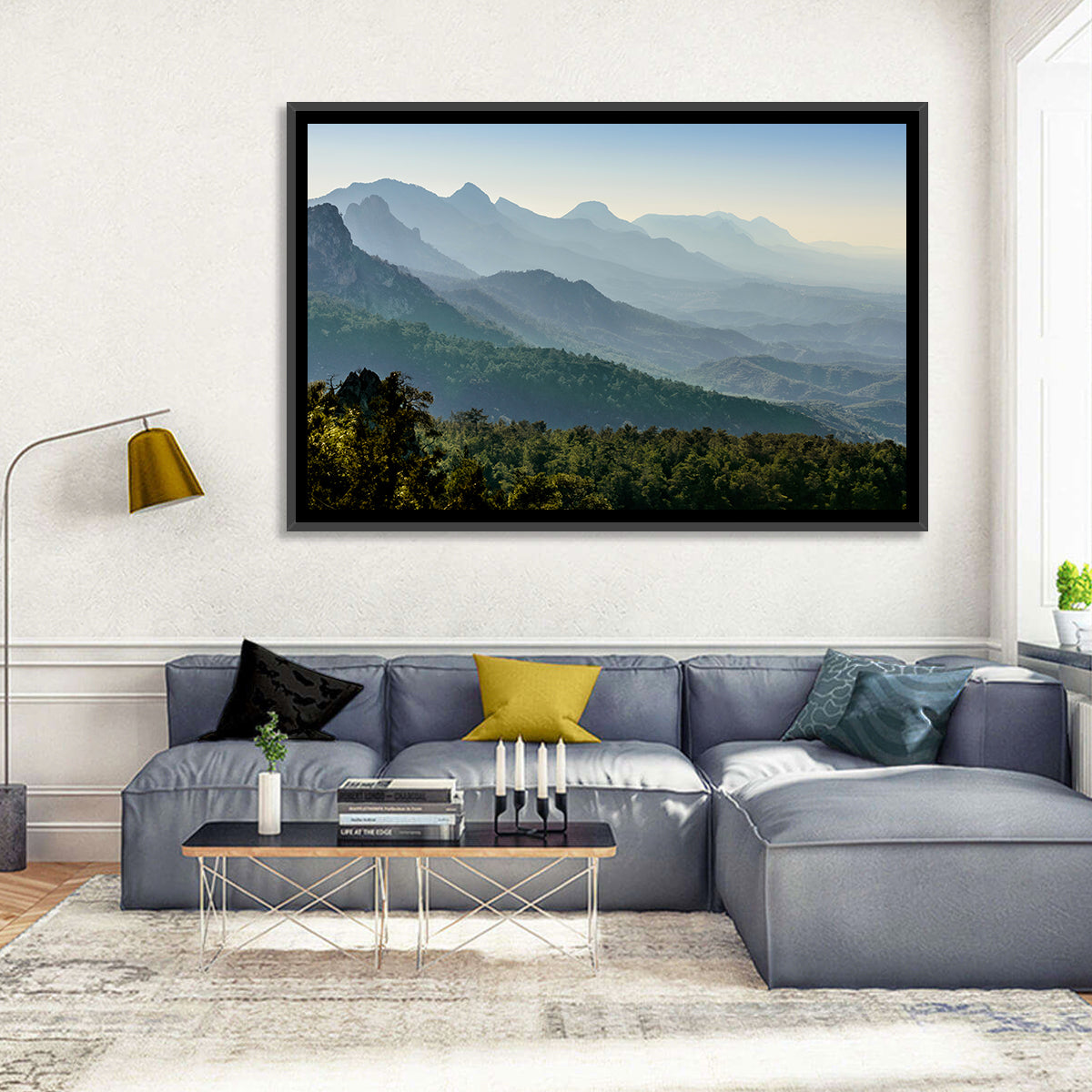 Misty Mountain Ridges Wall Art