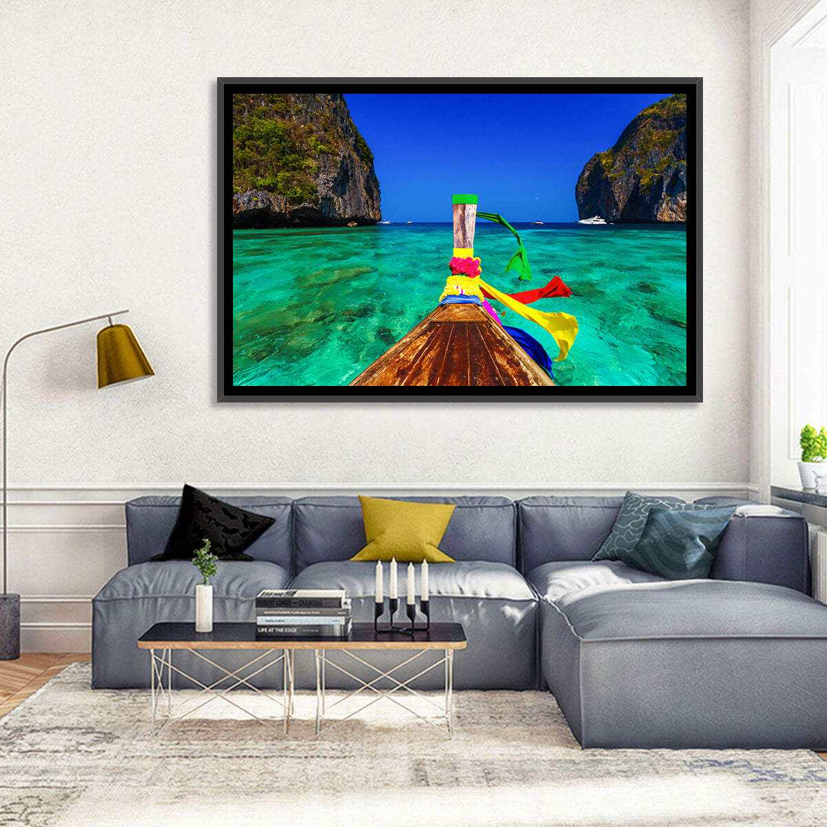 Maya Bay Boat Wall Art