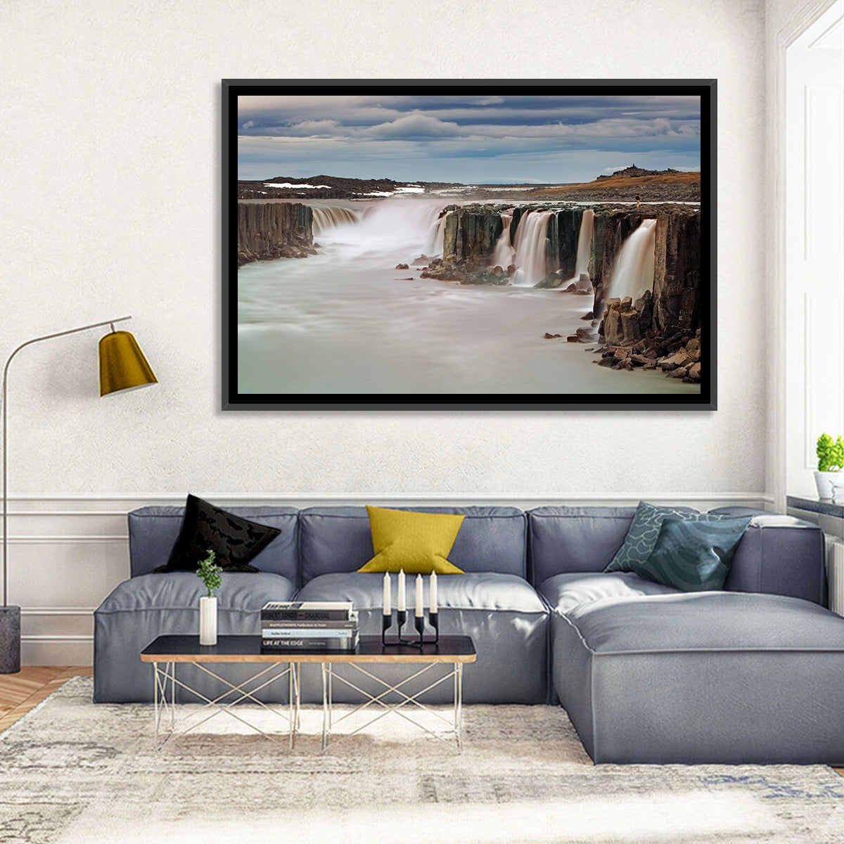 Selfoss Waterfall, Iceland Wall Art in a room, landscape