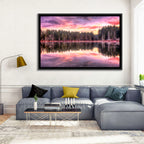 Sunrise Reflection at Forest Lake Wall Art
