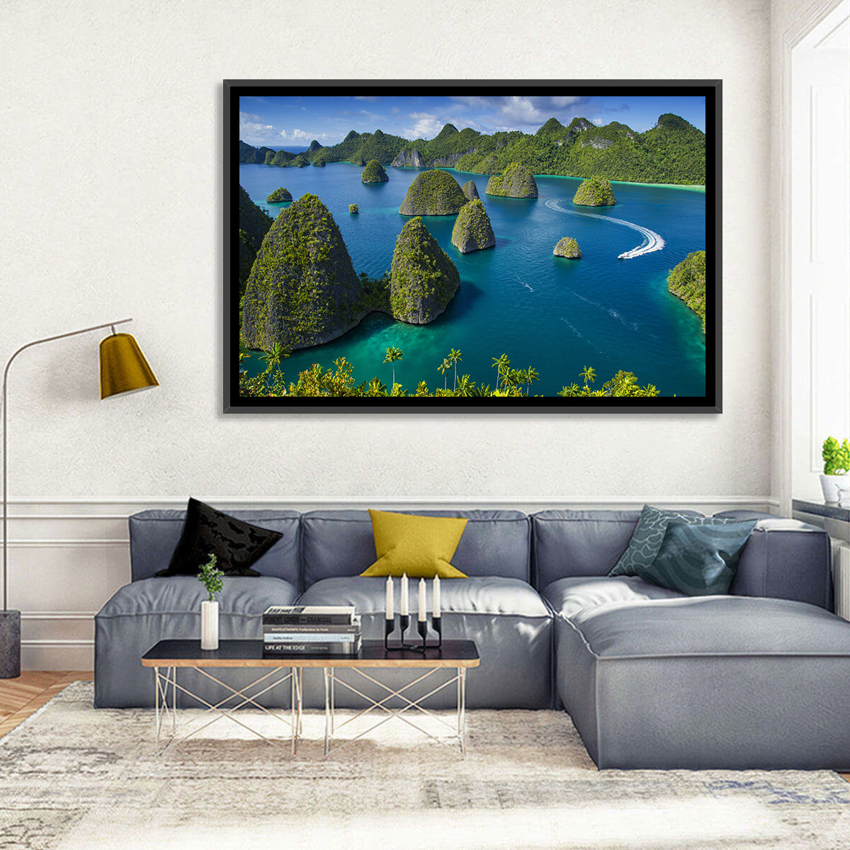 Wayag Islands, Raja Ampat Wall Art in a room, landscape