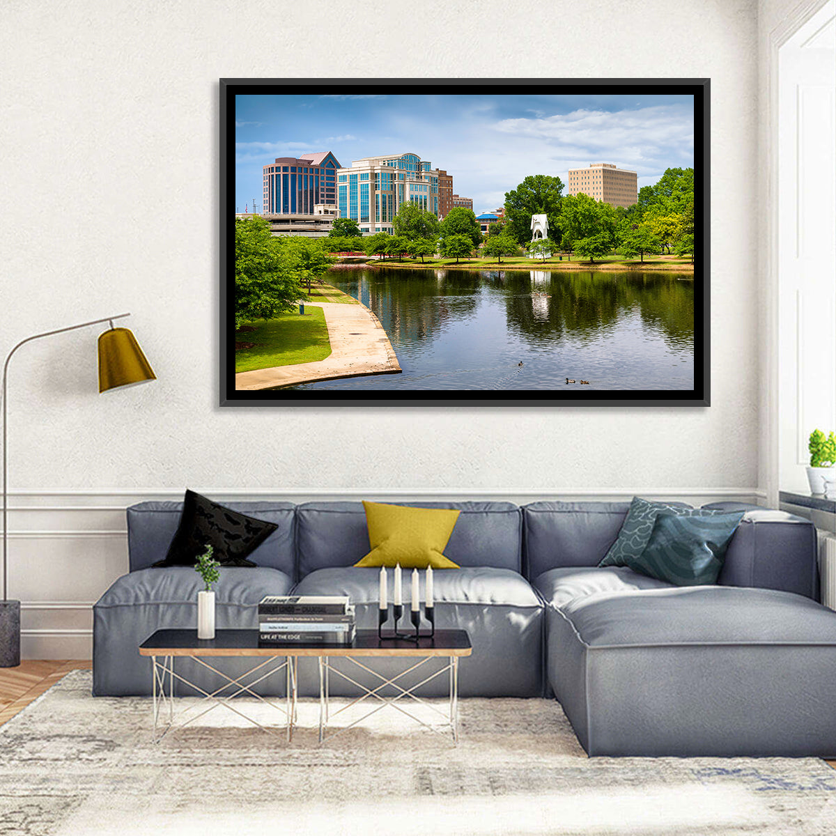 Big Spring Park Skyline, Huntsville Wall Art in a room, landscape