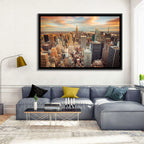 Midtown Manhattan Skyline at Sunset Wall Art