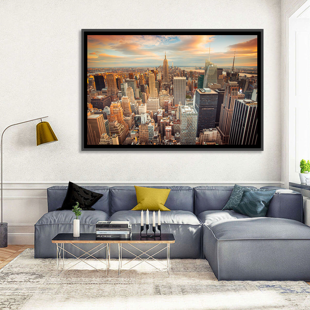 Midtown Manhattan Skyline at Sunset Wall Art