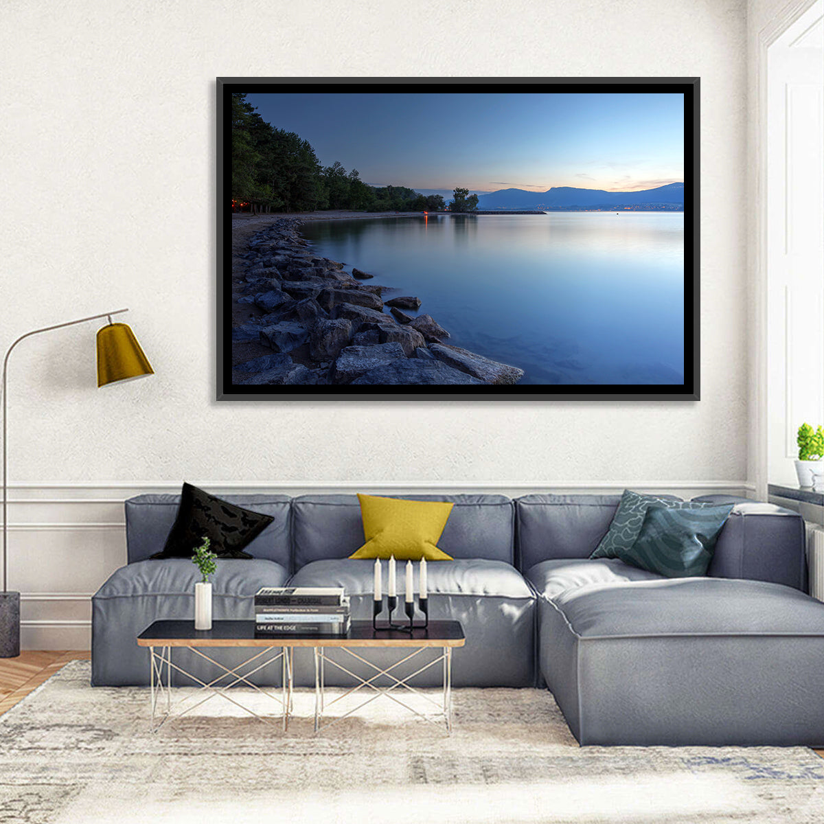 Lake Neuchatel Twilight Wall Art