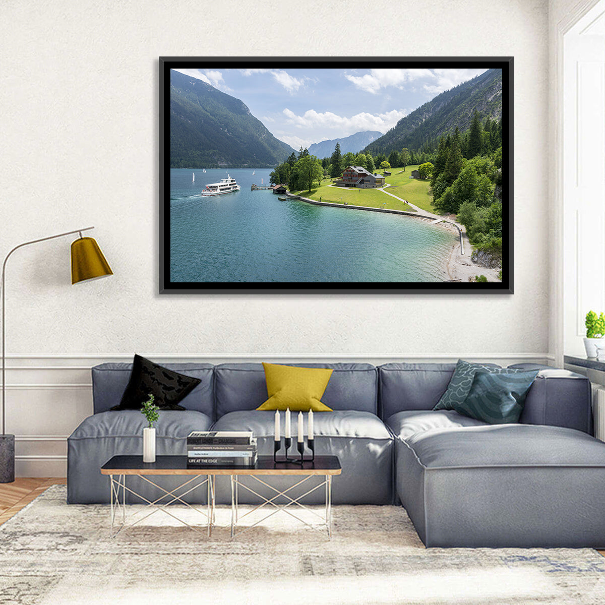 Achensee Summer View Wall Art in a room, landscape