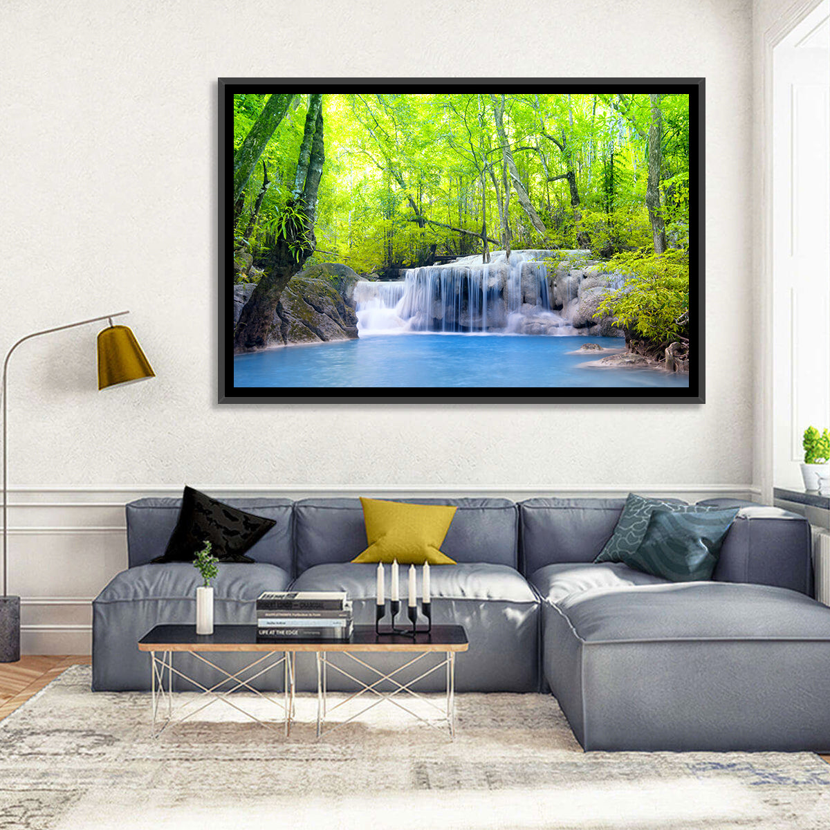 Erawan Falls, Kanchanaburi Wall Art in a room, landscape