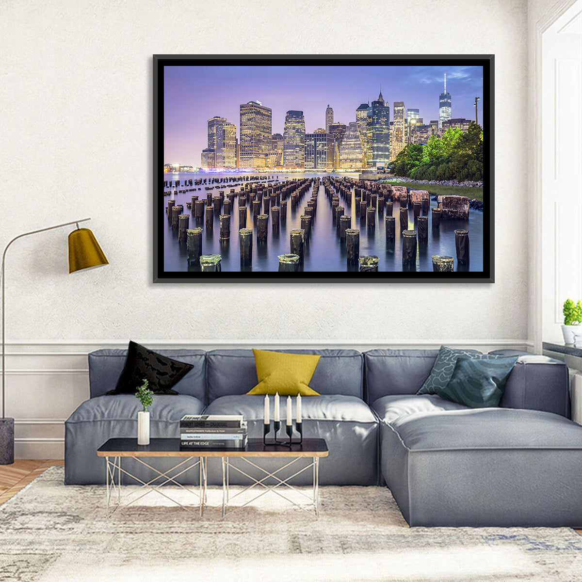 Manhattan Skyline at Twilight Wall Art