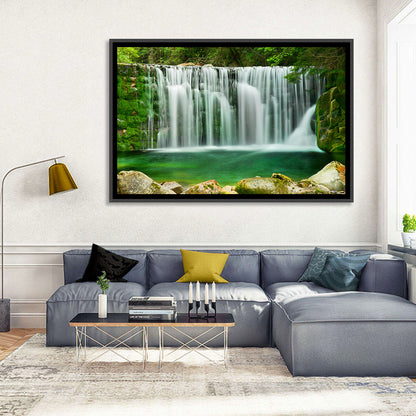 Lake Emerald Waterfall Wall Art