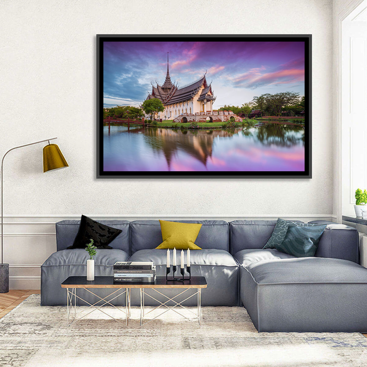 Sanphet Prasat Palace at Dusk Wall Art in a room, landscape