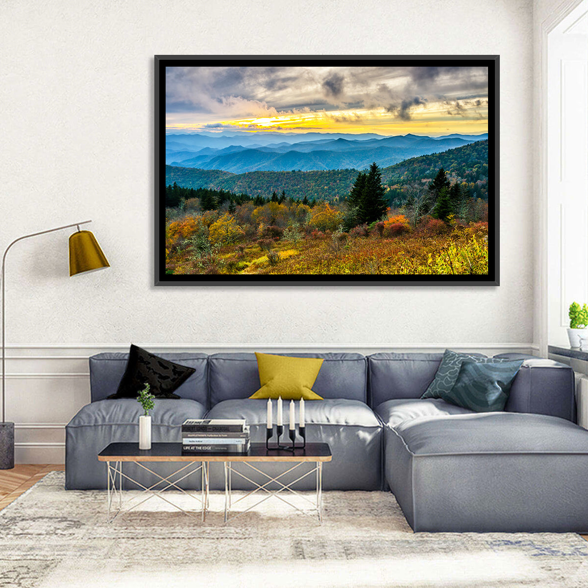 Cowee Mountains Sunset Wall Art
