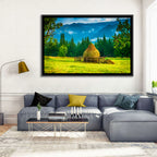 Haystack in Mountain Meadow Wall Art