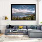 Pines Above a Blue Lake Wall Art