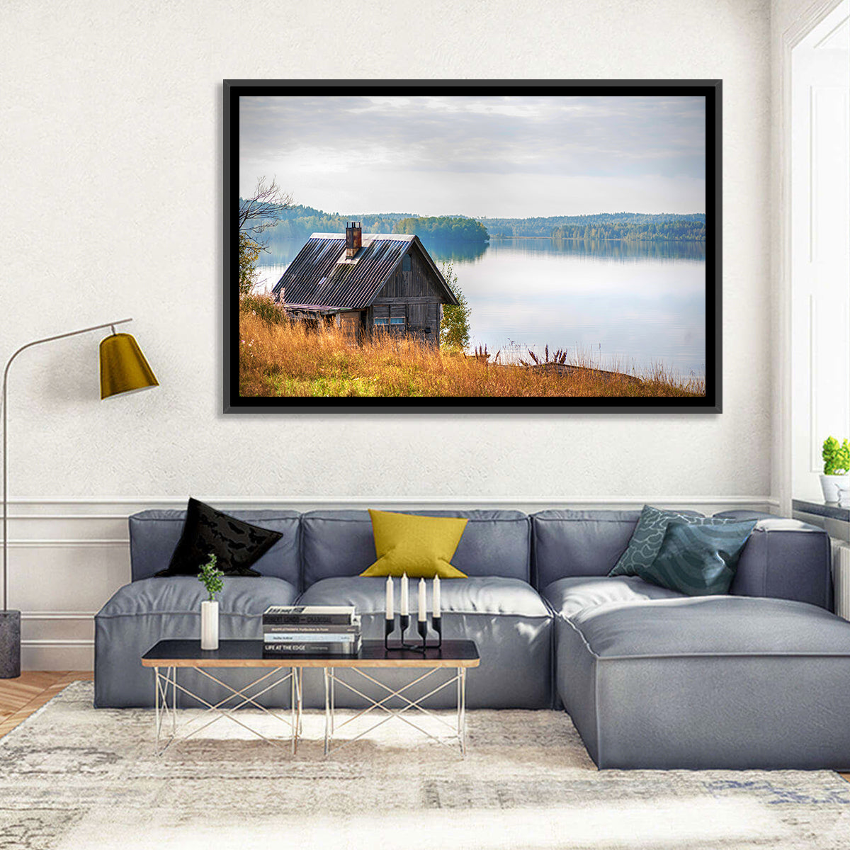 Salmon Lake & House Wall Art