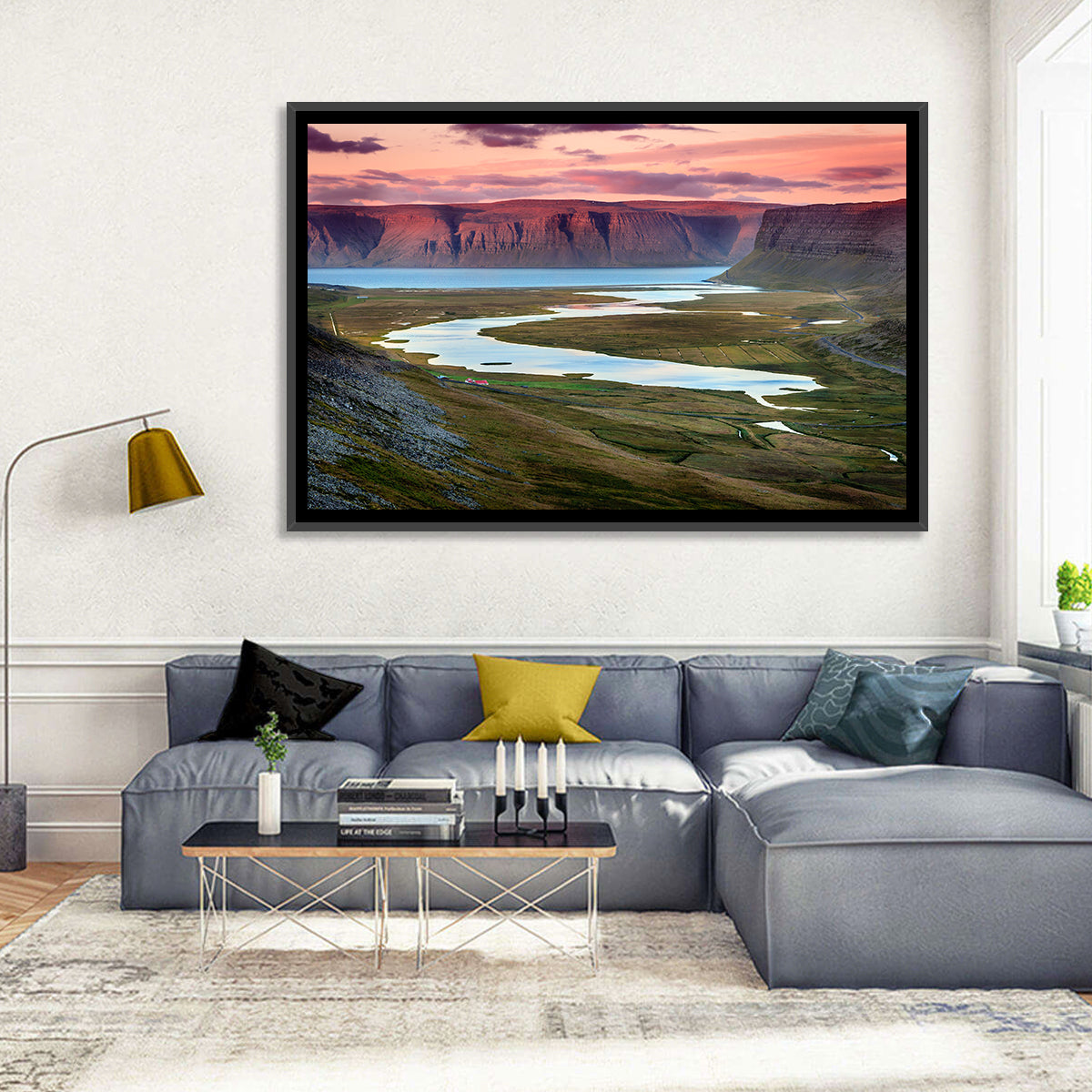 Westfjords Dusk, Iceland Wall Art in a room, landscape