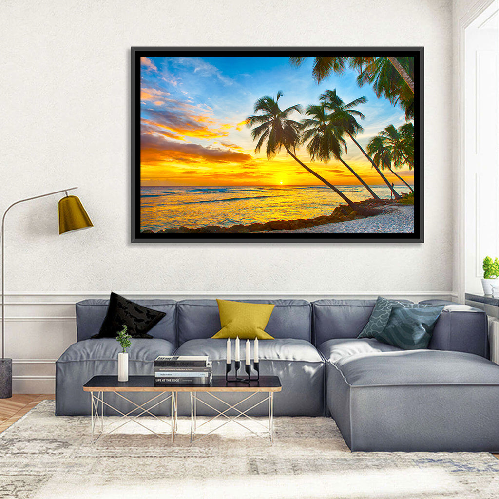 Palm Island Sunset Wall Art
