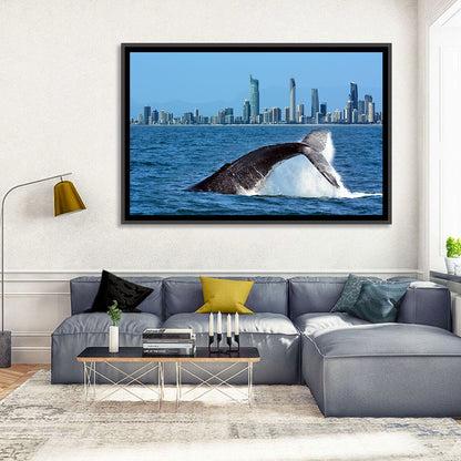 Whale and Skyline Wall Art