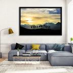 Golden Team Silhouettes at Sunset Wall Art