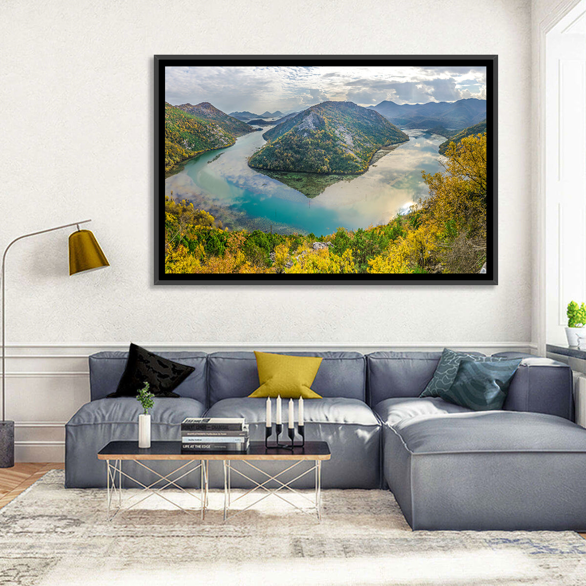Rijeka Crnojevića Bend, Lake Skadar Wall Art in a room, landscape
