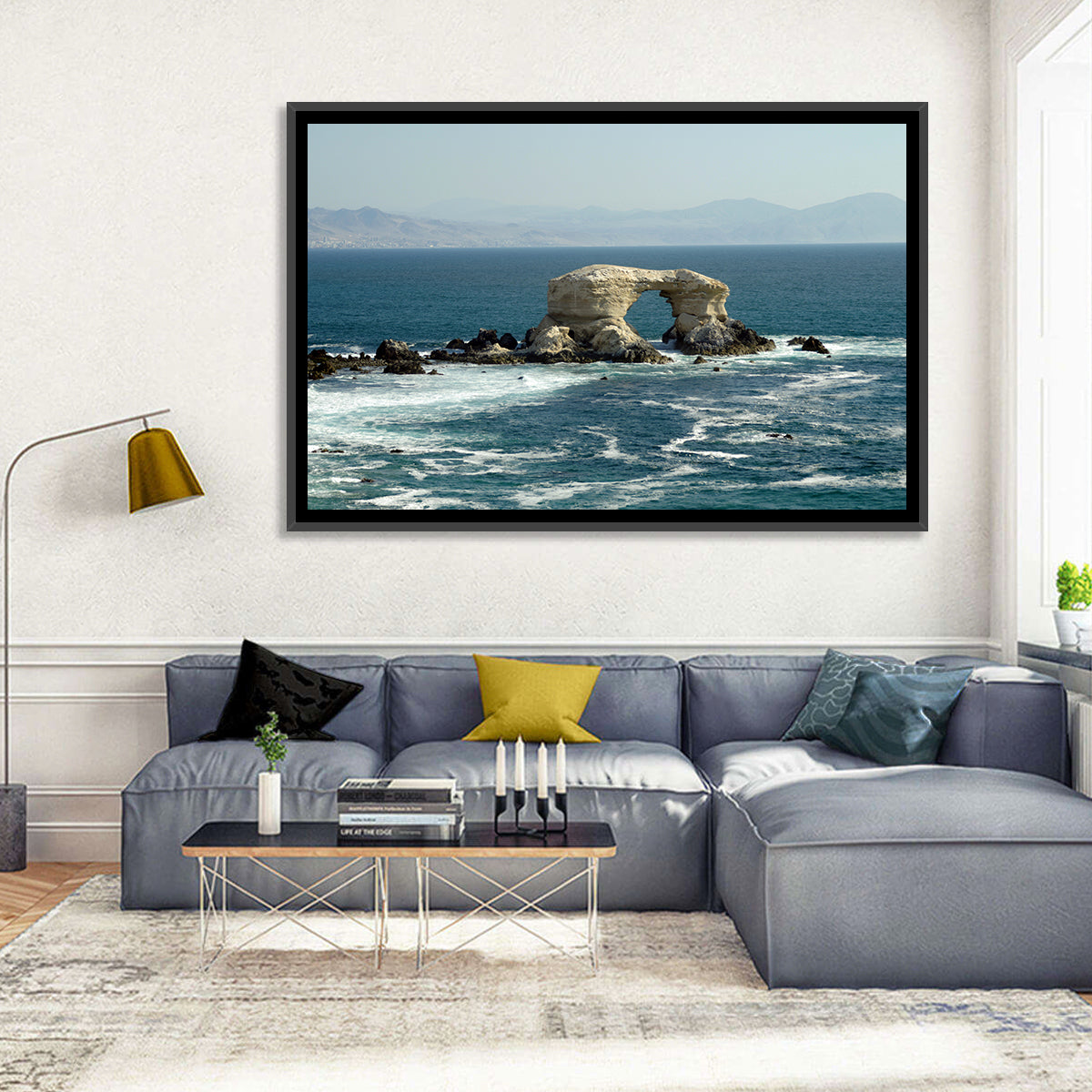 Stone Arch at Shell Beach Wall Art in a room, landscape