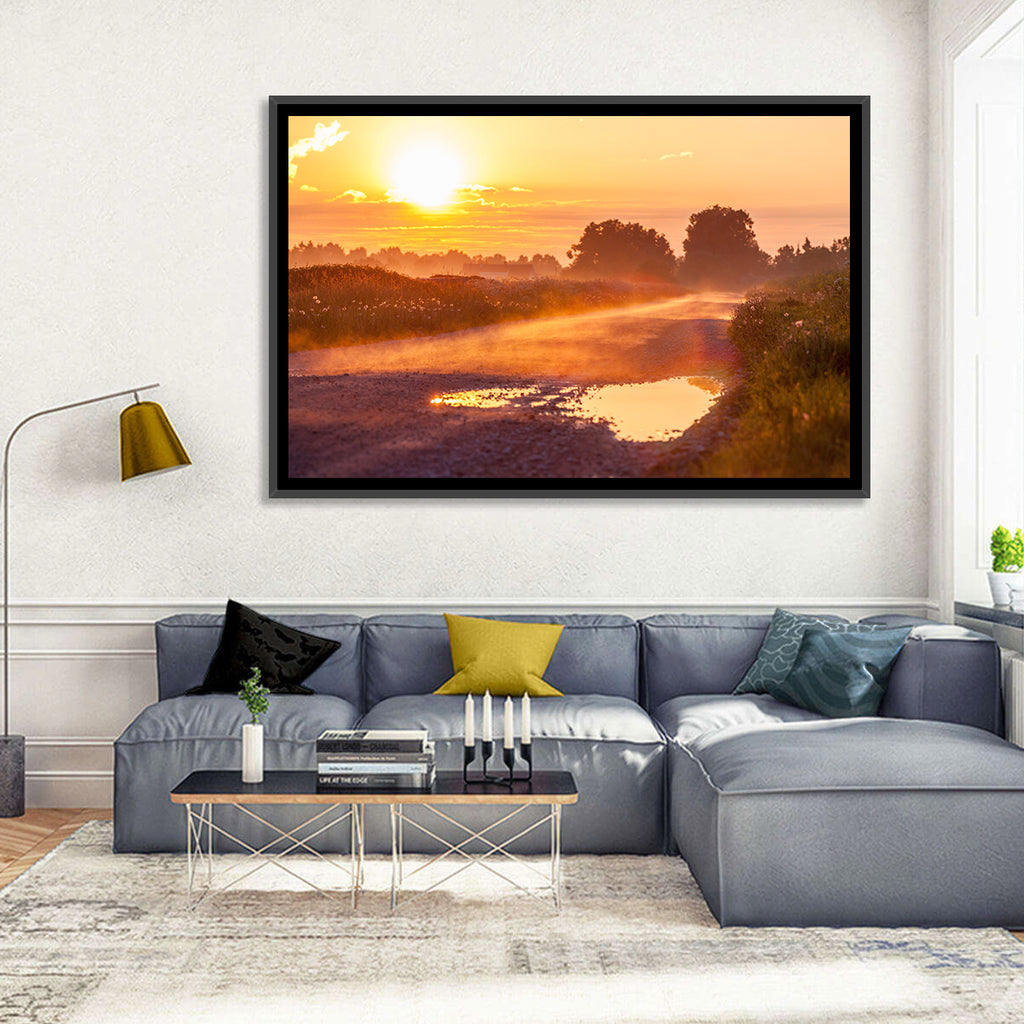Dirt Road at Golden Hour Wall Art
