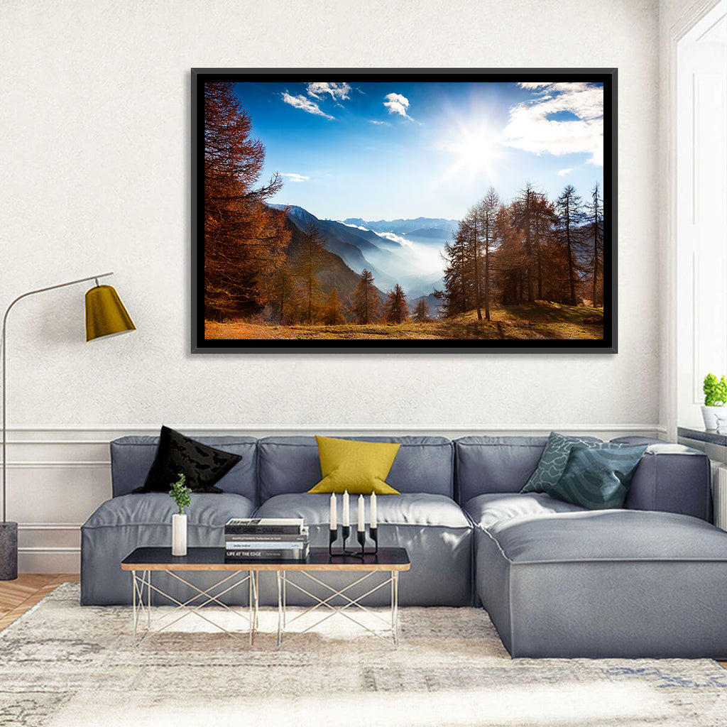 Val D Aosta Valley Morning Light Wall Art