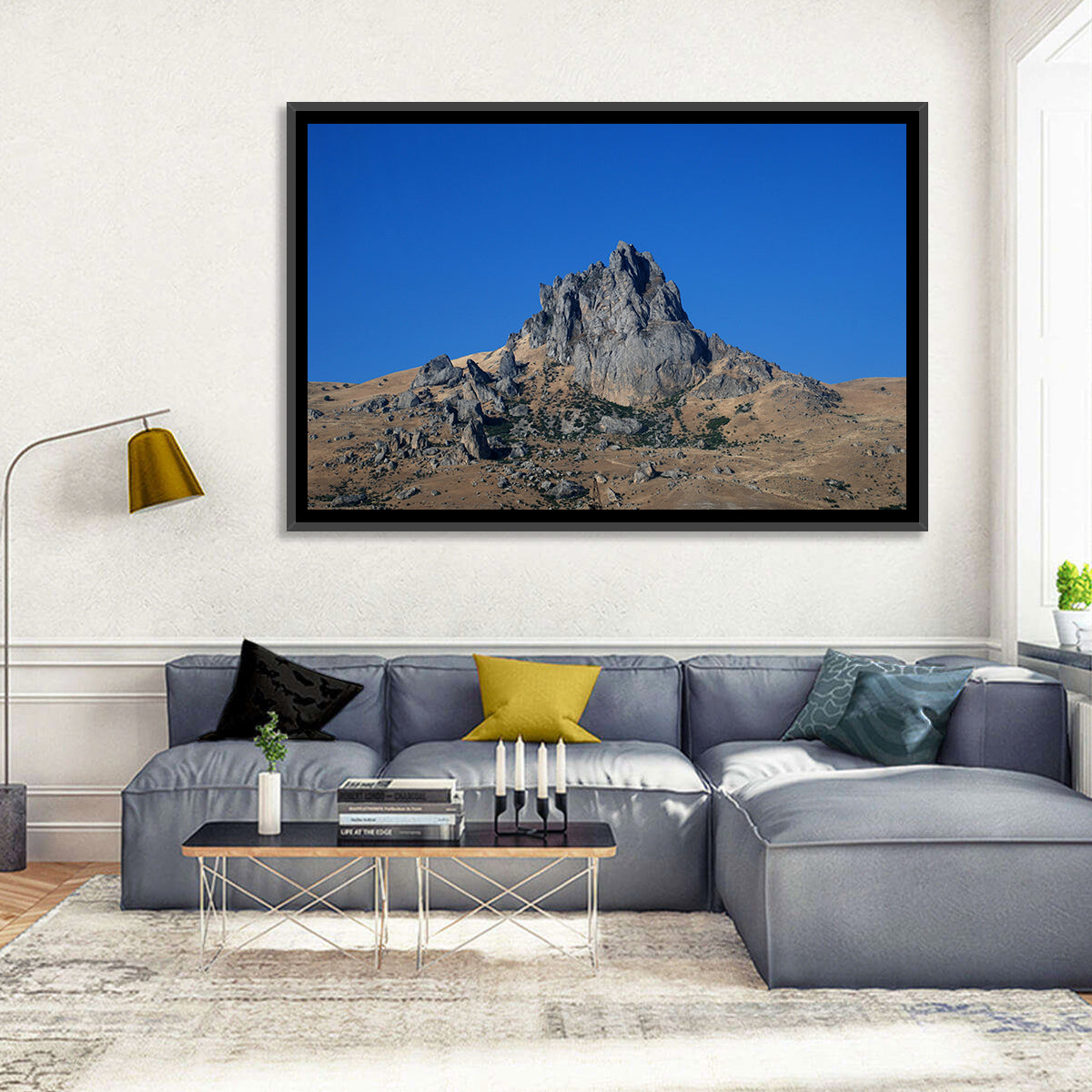 Besh Barmag Mountain Peak Wall Art in a room, landscape