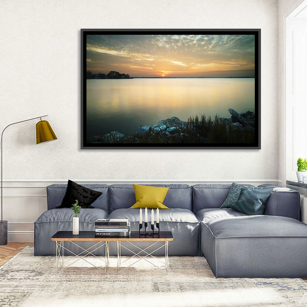 Lake Conroe Sunset Reflection Wall Art