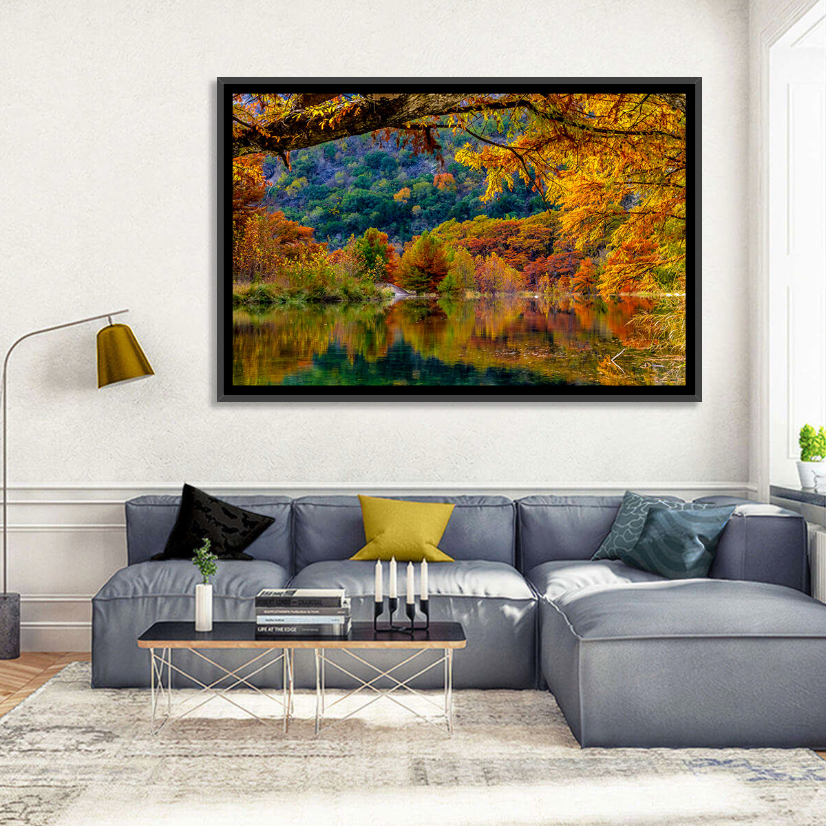Frio River Autumn Reflection Wall Art
