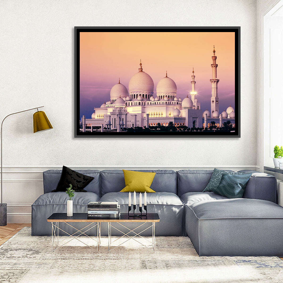 Sheikh Zayed Grand Mosque at Dusk Wall Art