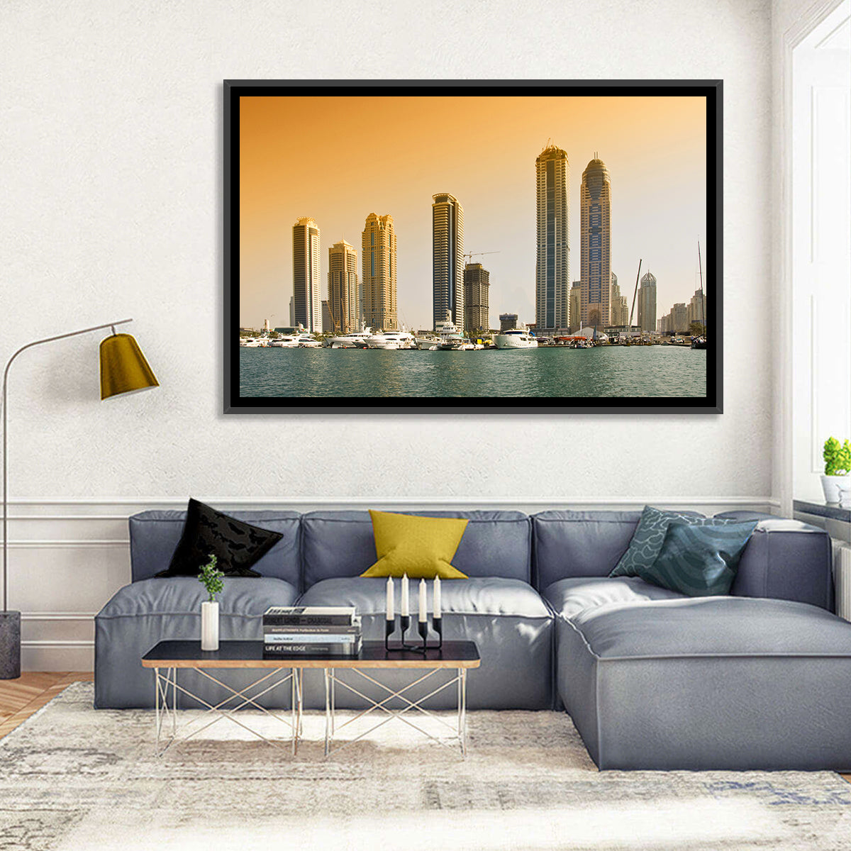 Dubai Marina Skyline Wall Art