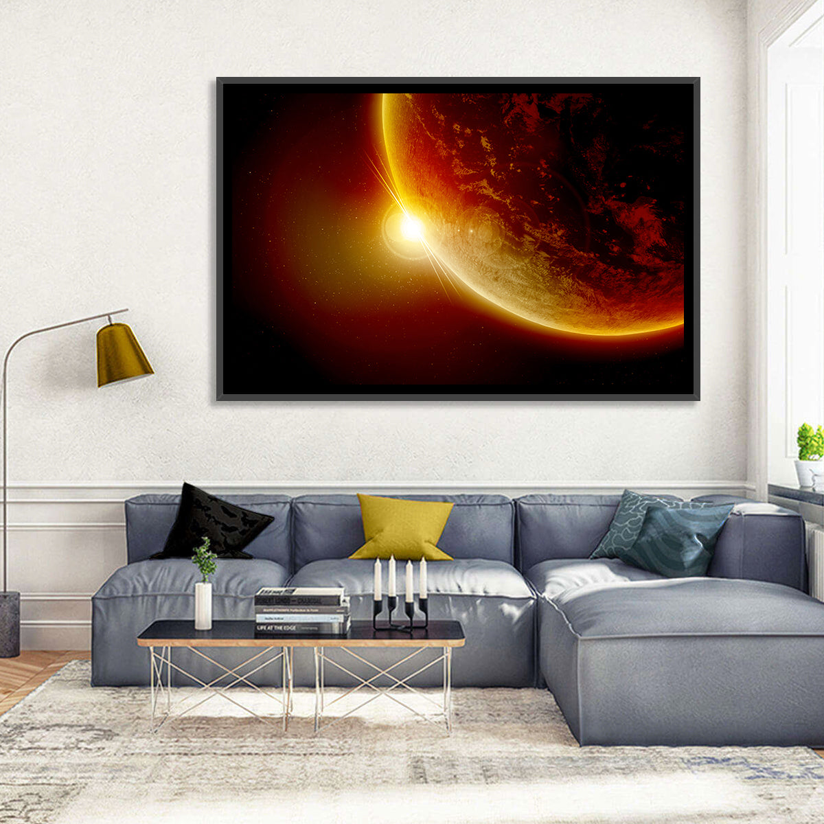 Red Planet Sunrise Limb Flare Wall Art