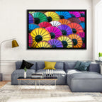 Vibrant Market Parasols Wall Art