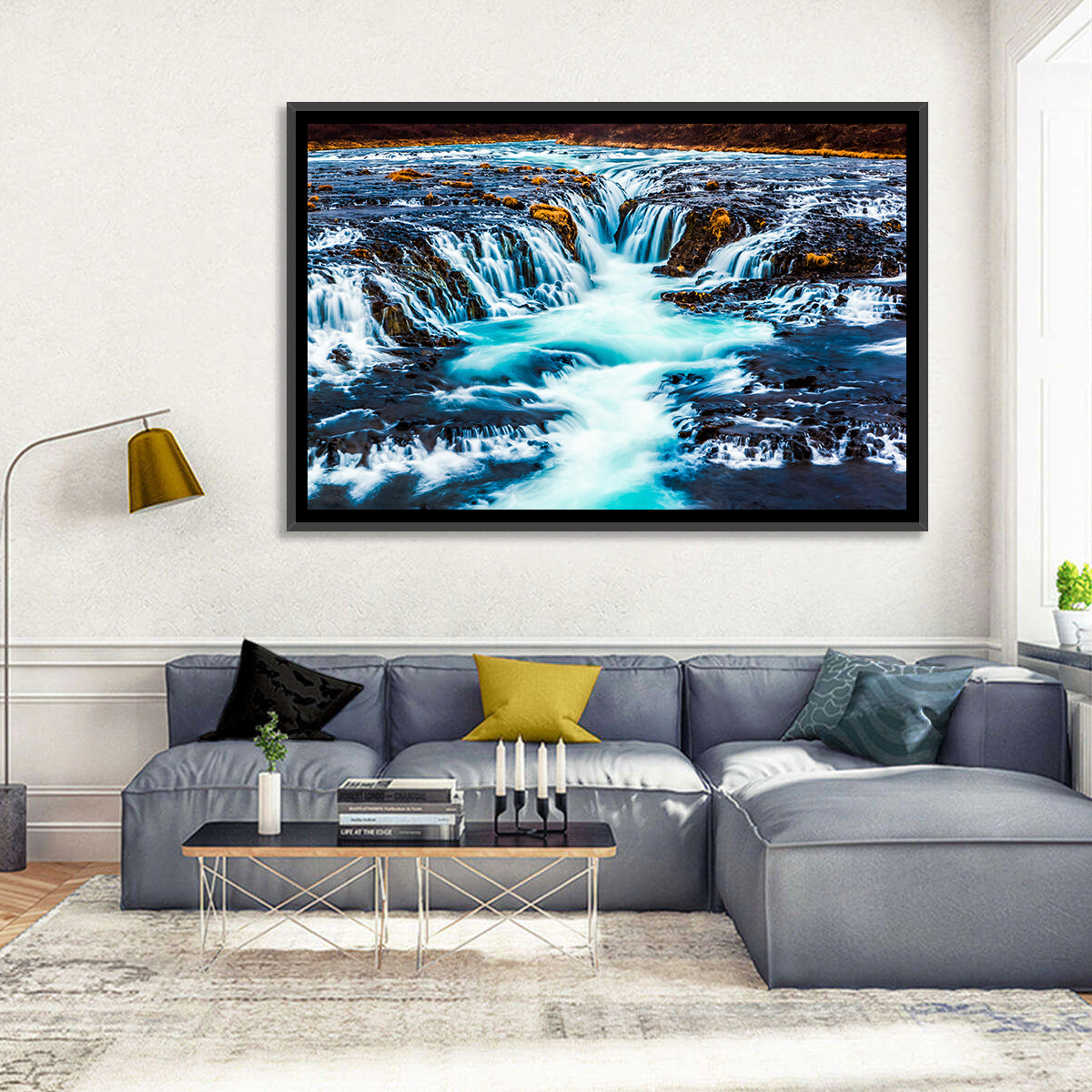 Bruarfoss Multi Tier Waterfall Wall Art
