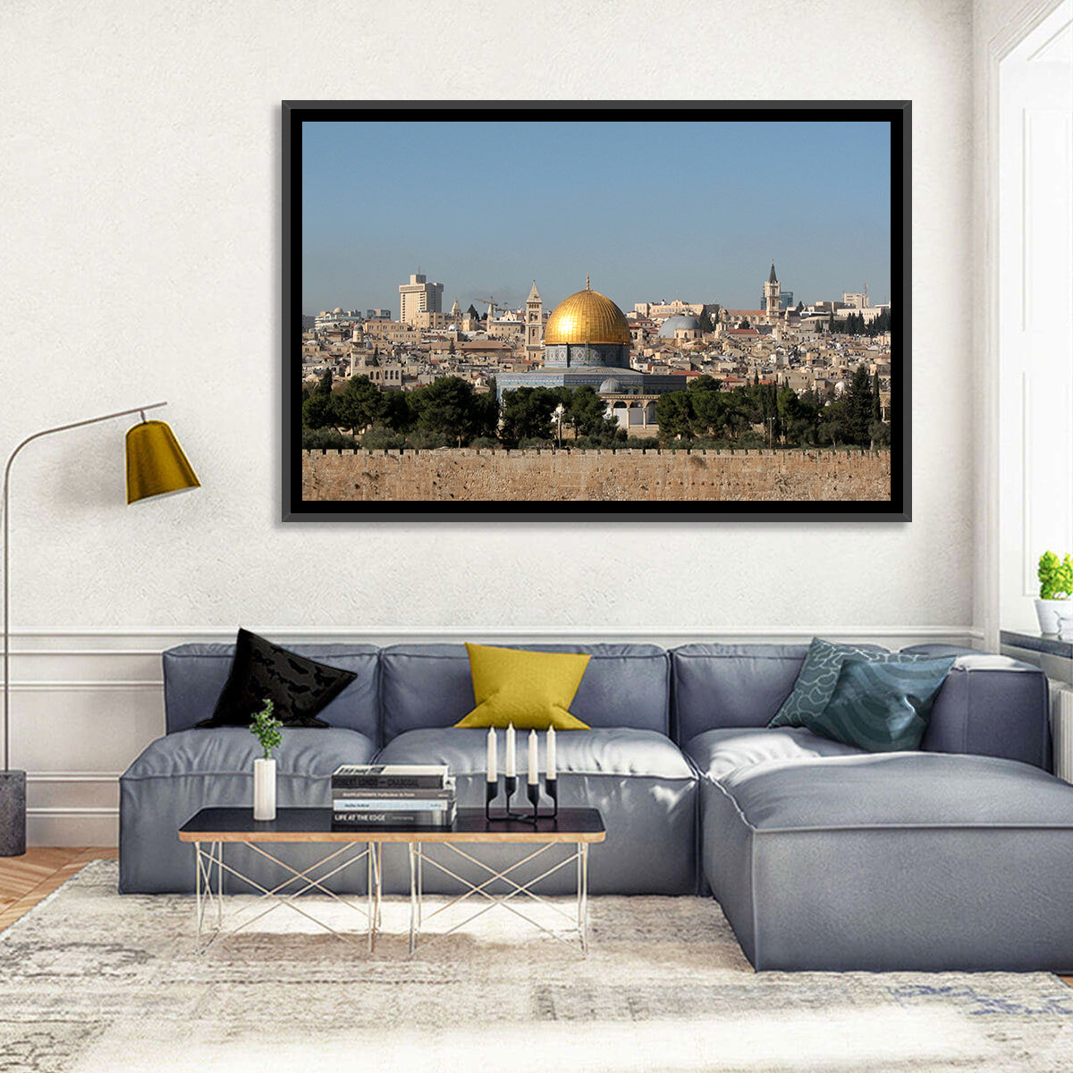 Golden Dome of the Rock, Jerusalem Wall Art in a room, landscape