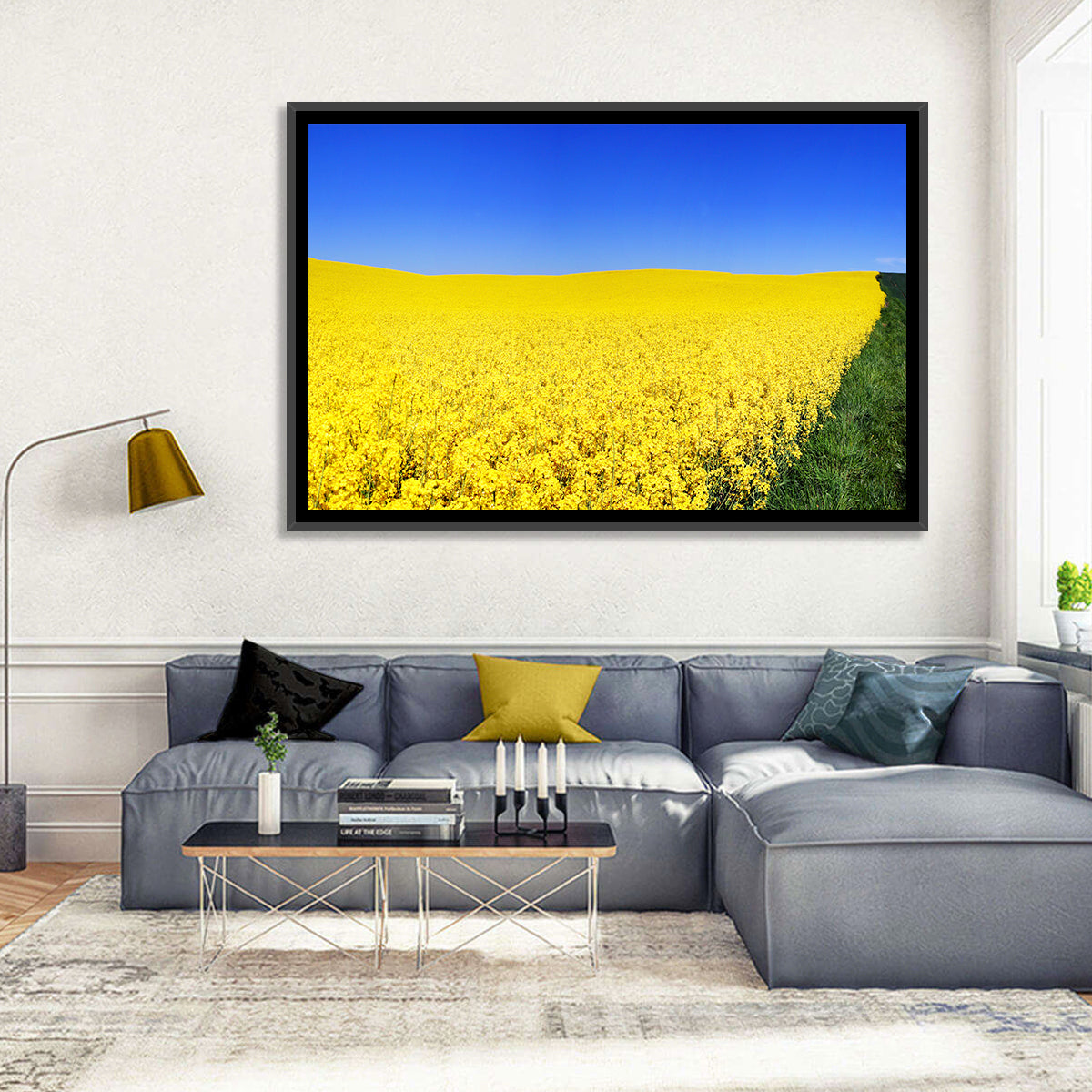 Sunlit Rapeseed Field Wall Art