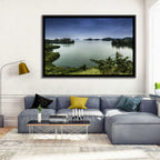 Lake Kivu Overcast Landscape Wall Art