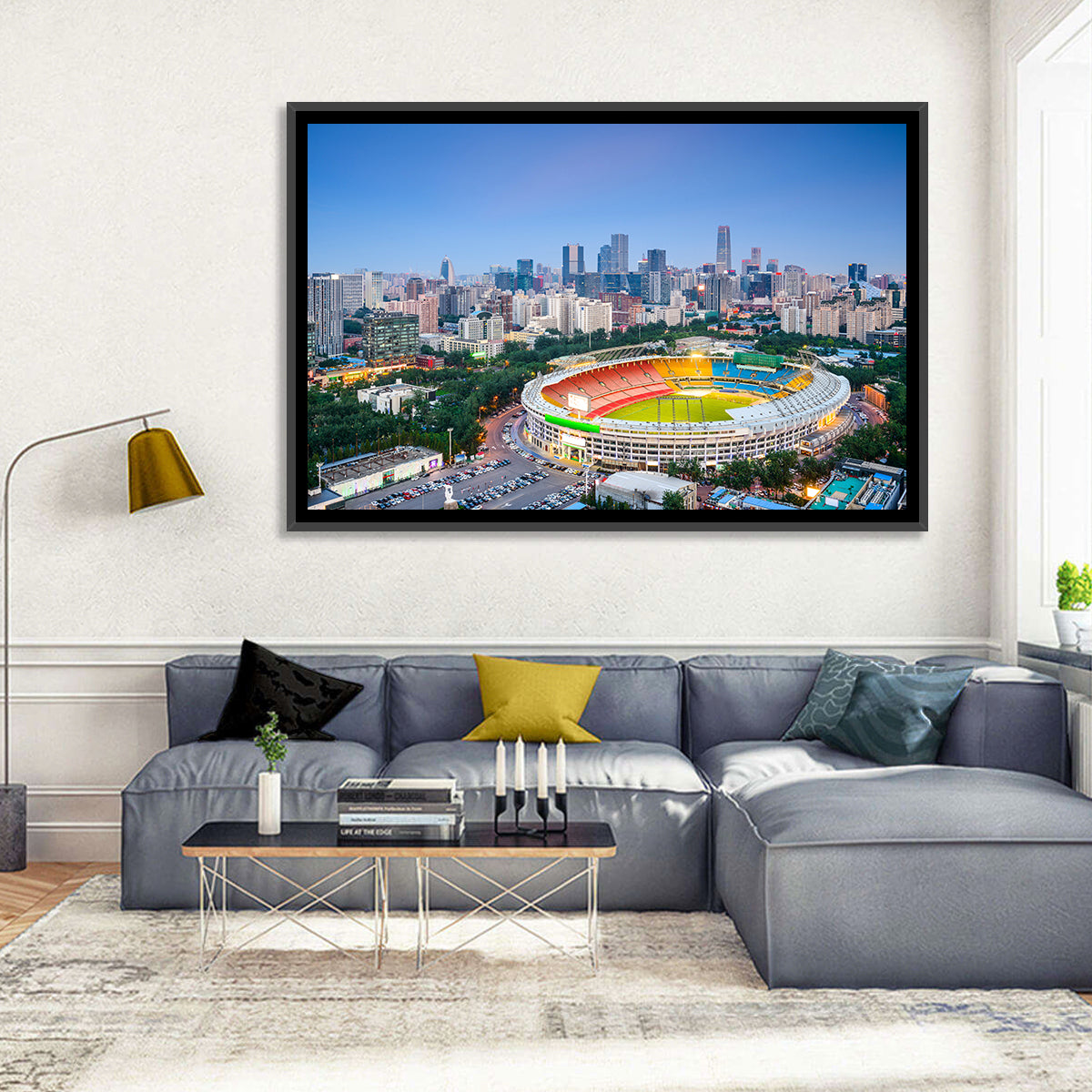 Beijing Stadium & Cityscape Wall Art