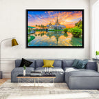 Wat Non Kum Sunset Reflection Wall Art