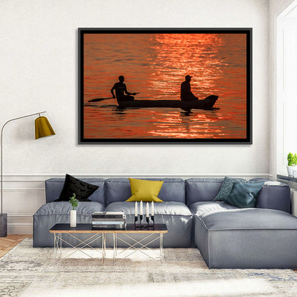 Sailing Boat at Sunset Wall Art