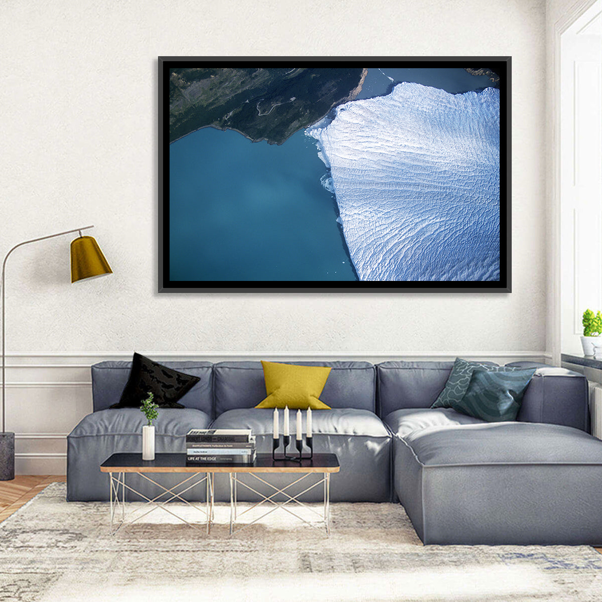 Perito Moreno Glacier Wall Art in a room, landscape