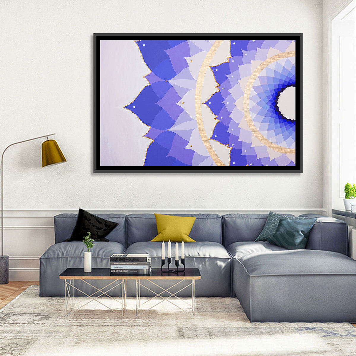Sahasrara Chakra Lotus Mandala Wall Art