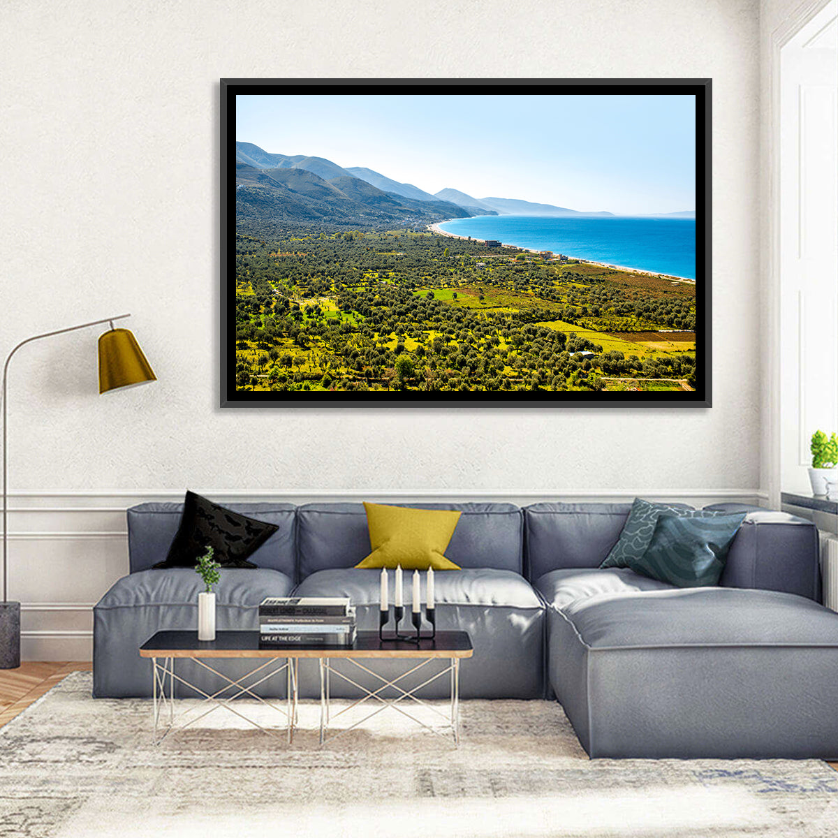 Borsh Coastline, Albania Wall Art in a room, landscape