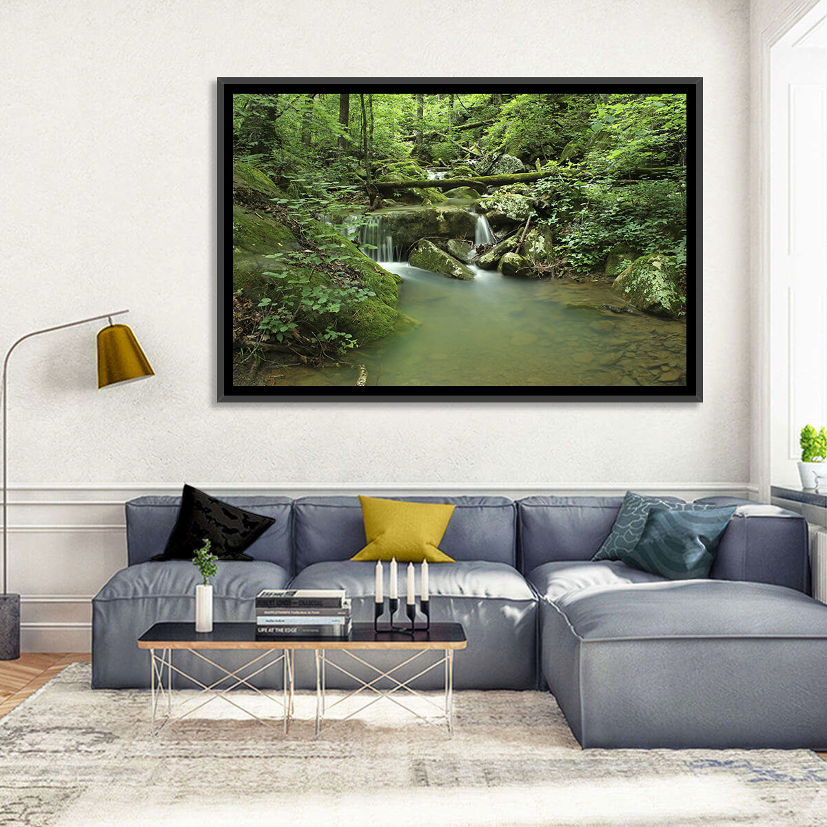 Arkansas Forest Stream Wall Art in a room, landscape