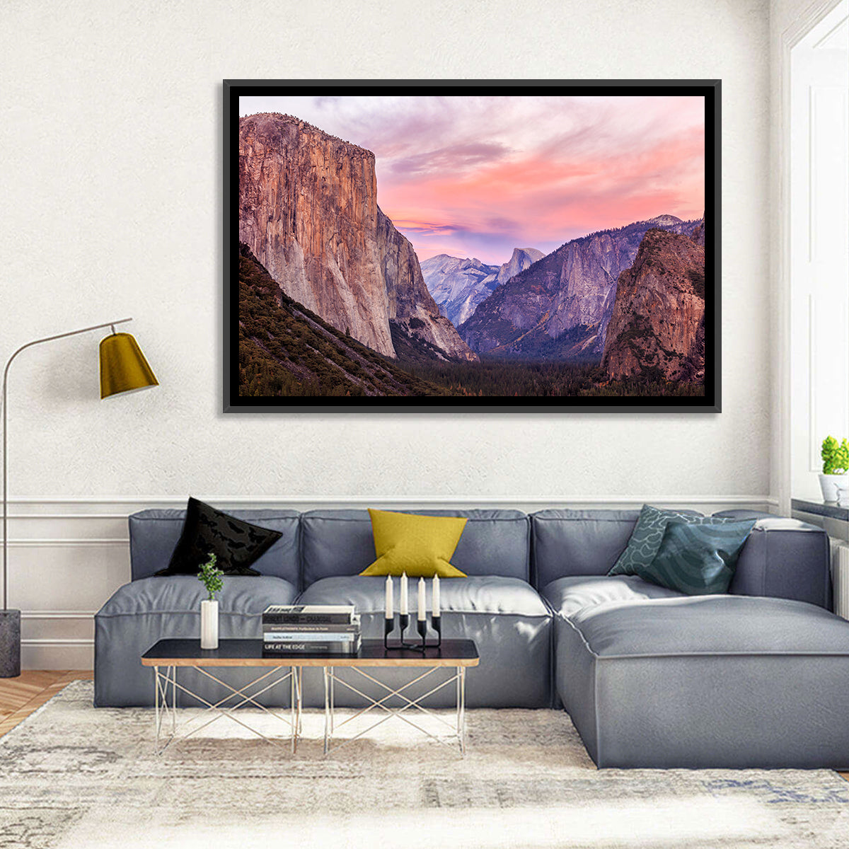 El Capitan at Tunnel View Wall Art in a room, landscape