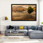 Lake Kaweah Golden Hour Reflection Wall Art