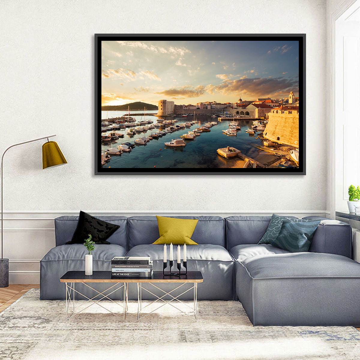 Dubrovnik Old Port at Golden Hour Wall Art