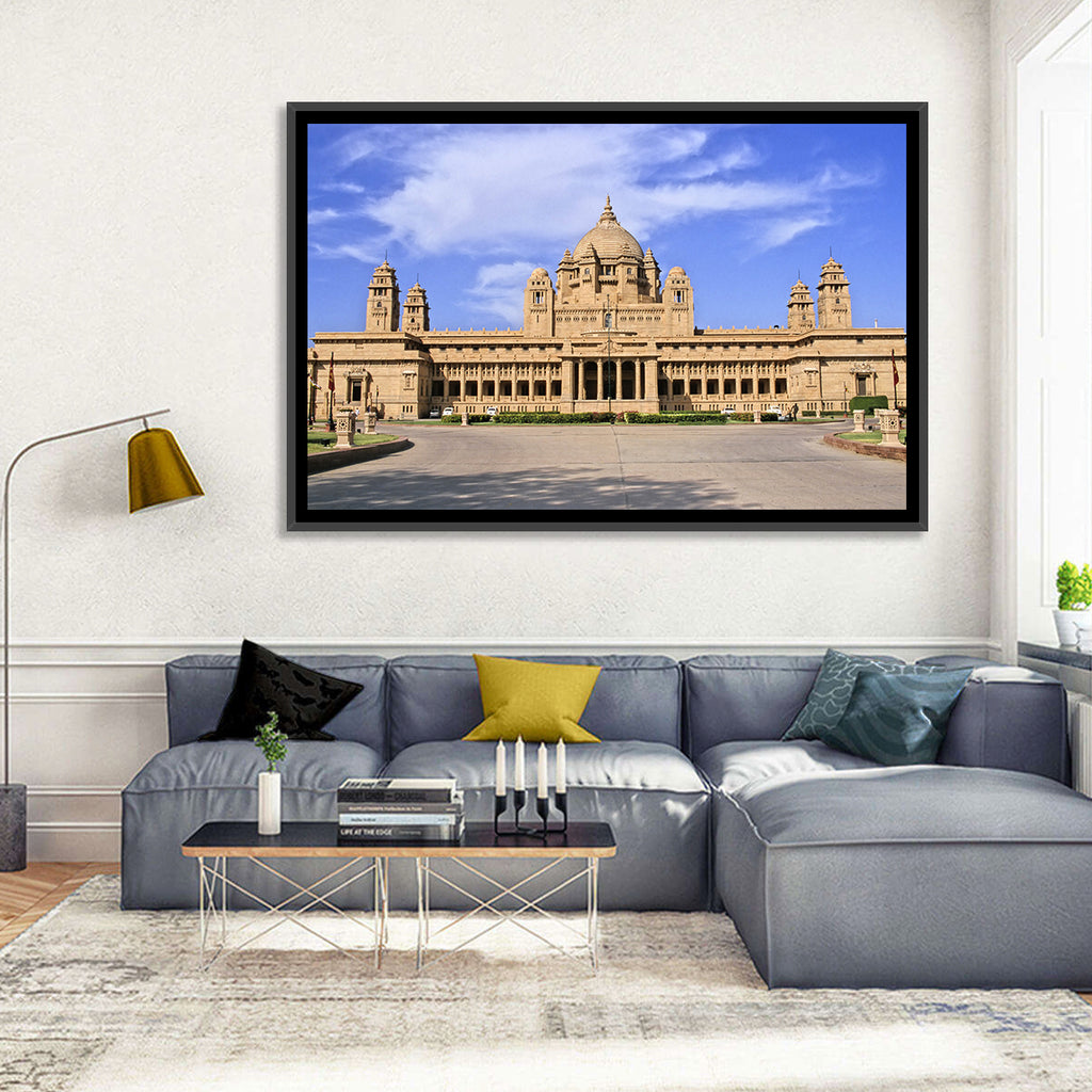 Umaid Bhawan Palace Under Clear Blue Sky Wall Art
