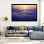 Sunset Over Endless Clouds Wall Art
